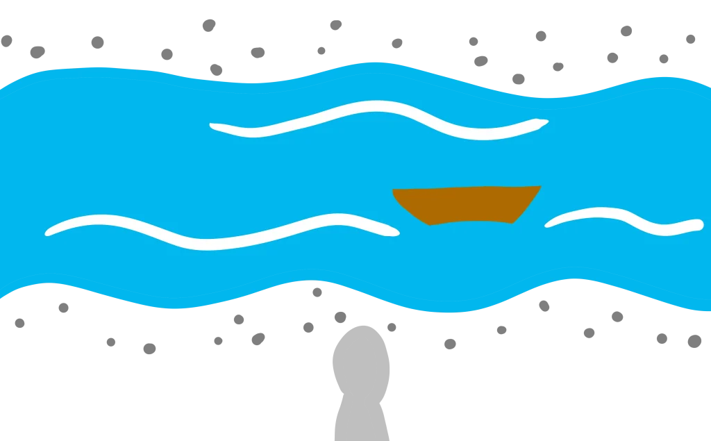 三途の川をイメージしたイラスト